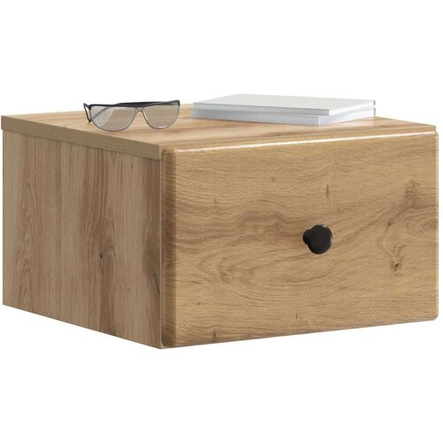  Noćni ormarić za montažu na zid s ladicama 2 pcs Hrast artisan Slike