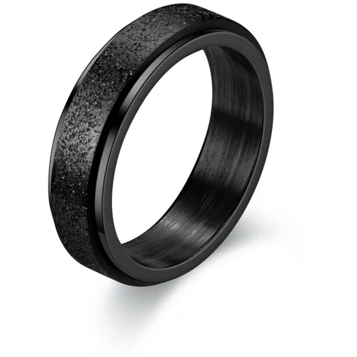 INF Protistresni prstan iz nerjavečega jekla z gladko obliko Black, (21237998)