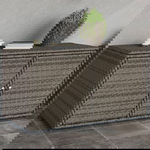 VidaXL Vrtni ormarić za pohranu sivi 110x55x60 5 cm od poliratana Slike