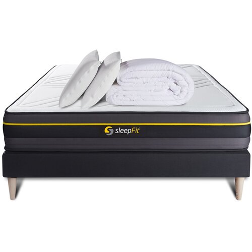 SLEEPFIT Celoten paket za posteljo - Vzmetnica 180x200 cm + Vzmetni okvir z letvami (komplet) + 2 vzglavnika + Prevleka - Active, (21614131) Cene