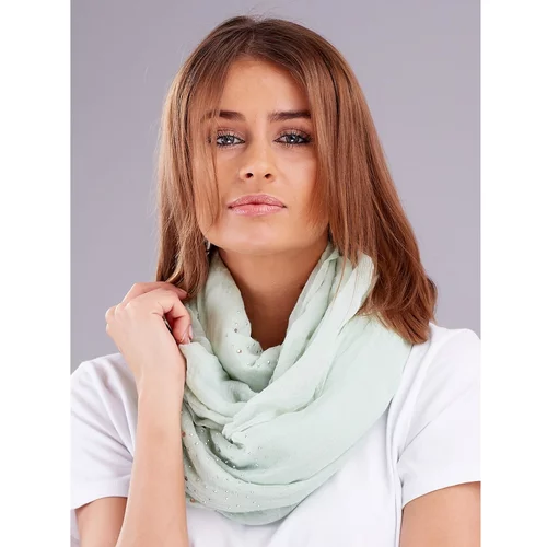 Fashion Hunters Green airy scarf with decorative jets