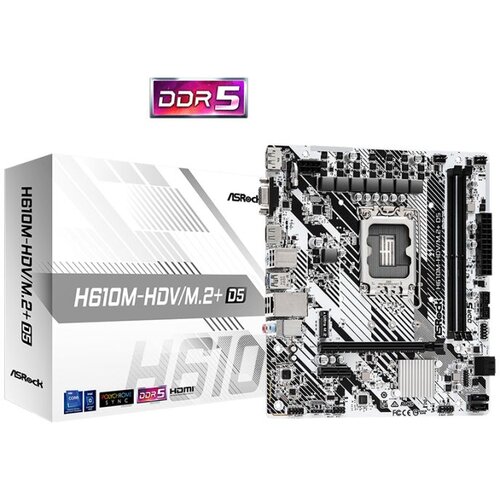 AsRock MB H610M-HDV/M.2+ D5 Intel H6102xDDR5VGA,HDMI,DP micro ATX, H610M-HDV/M.2PLUSD5 Cijene