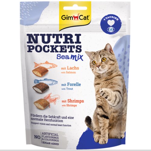 Gimcat NUTRIPOCKETS MORSKI MIKS POSLASTICA ZA MACKE 150 g Cene