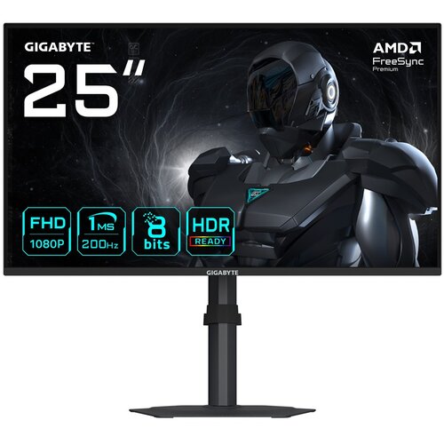 Gigabyte G25F2 24.5 FHD Gaming Monitor - 1920 x 1080, 200Hz, 1ms, 300 cd /m&amp;sup2;, Display HDR 10, HDMI 2.0, Displayport 1.4 Slike