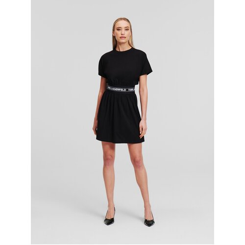 Karl Lagerfeld Black women's dress Logo - Women's Slike