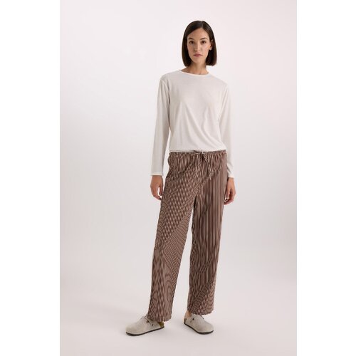 Defacto Fall in Love Patterned Elastic Waist Poplin Pajama Bottoms Cene