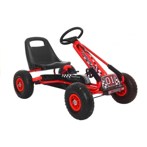  Go-Kart na pedale A-15 s pumpanim kotačima - crveni Slike