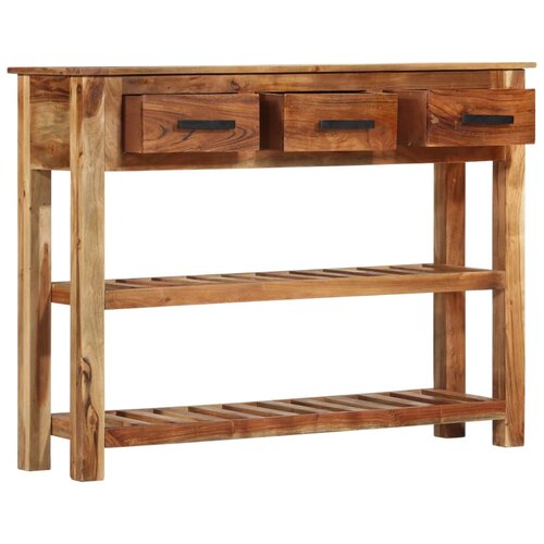  Komoda s 3 ladice 110 x 30 x 80 cm od masivnog drva Cijene
