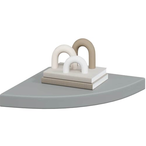 Plutajuće kutne police 4 kom sive 35 x 35 x 3,8 cm MDF Slike