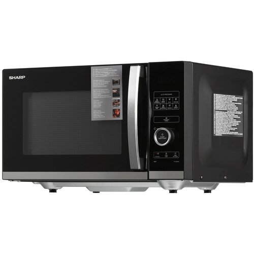 Sharp YC-QS254AE-B microwave Countertop Solo microwave 25 L 900 W Black, Stainless steel Slike