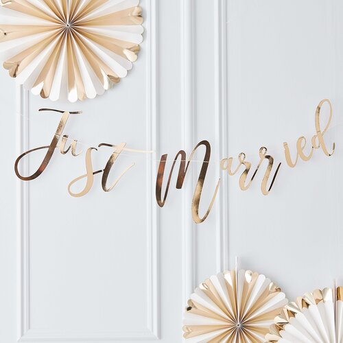 Ginger Ray&amp;reg; viseći natpis just married gold Slike