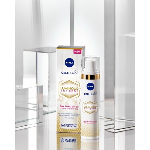 Nivea cellular luminous 630 antispot SPF50 dnevna tekućina protiv pigmentnih mrlja 40 ml za žene Slike