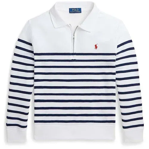 Polo Ralph Lauren Otroški bombažen pulover bela barva, 323942104001
