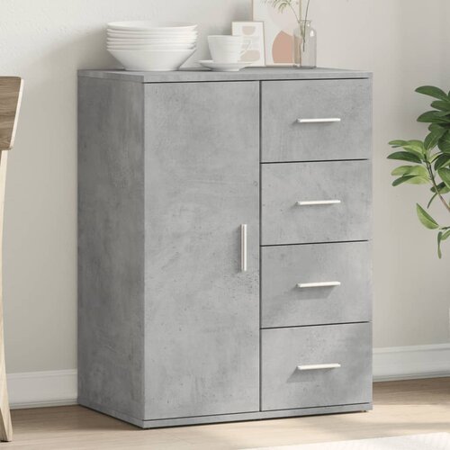 vidaXL Komoda betonsko siva 59x39x80 cm inženirski les Cene