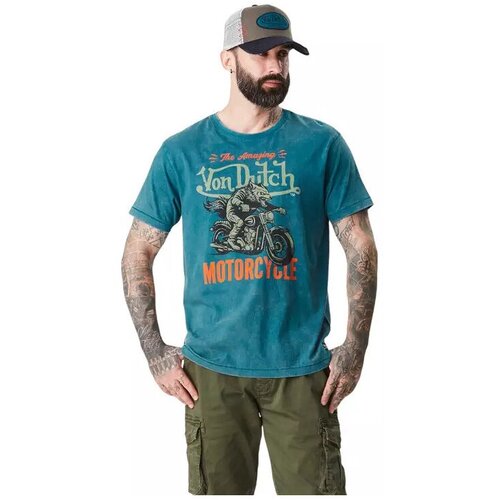 Von Dutch Majice s kratkimi rokavi Chaussures Modra Cene