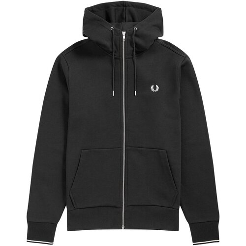 Fred Perry Mikina Hooded Zip Through Sweatshirt Black L Cene