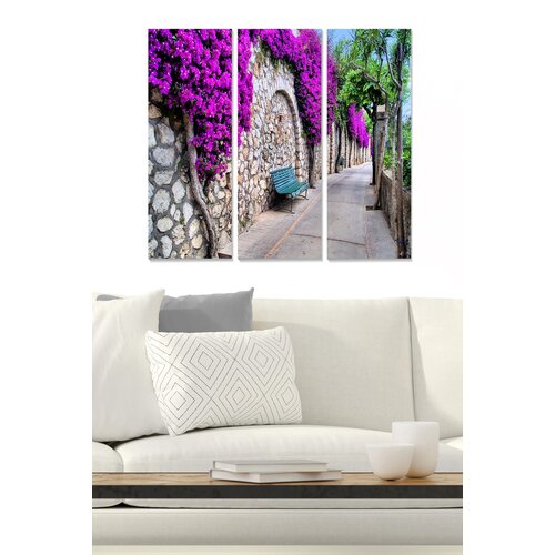 Wallity MDF132547757 multicolor decorative mdf painting (3 pieces) Cene