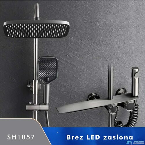  Luksuzni gunmetal nadometni tuš sistem | Tuš ELITE EDITION SH1857 - Ne Cene