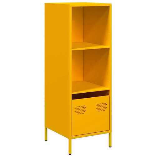 Maison Chic Visoka omara - Komoda - Predalnik gorčično rumena 35x39x103,5 cm jeklo, (21719042) Cene