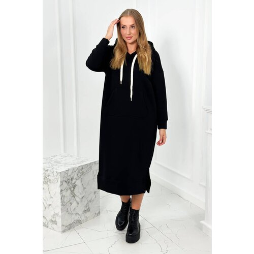Kesi Long black dress with a hood Slike
