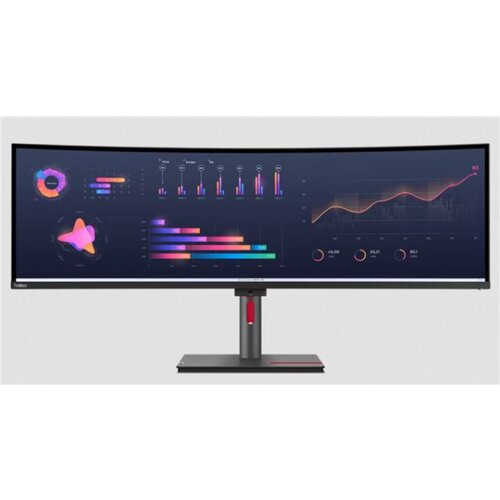 Lenovo ThinkVision P49w-30 49&amp;quot;&amp;nbsp;IPS/5120x1440/32:9/60Hz 350cd/m2 4ms 2x HDMI DP 4xUSB 3.2 G1 USB-C 3.2 G1 USB-B 3.2 G1 RJ45 2x5W monitor, (20803507) Slike