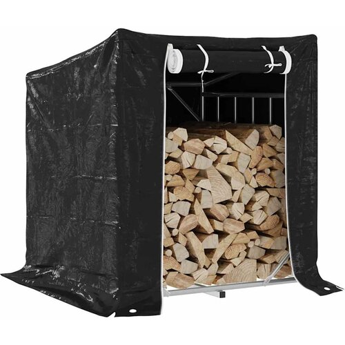 VidaXL stojalo za drva z dežnim pokrovom 100,5x100,5x110,5 cm Slike
