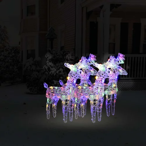 vidaXL Božićni sobovi 6 kom višebojni 160 LED žarulja akrilni