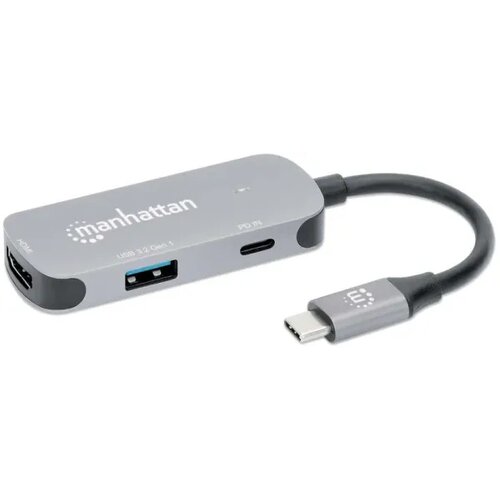  USB-C to HDMI (4K@30Hz) 3-in-1 Docking with Power 130707 Slike