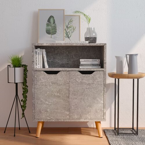  Komoda siva boja betona 60 x 30 x 72 cm od konstruiranog drva Cijene