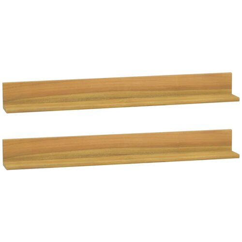 vidaXL Stenske police 2 kosa 90x10x10 cm trdna tikovina Cene