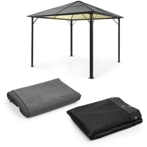 Blumfeldt Pantheon Solid Sky Ambient Solar, paviljon, mreže proti komarjem, 3 × 3 m, solarna razsvetljava Cene