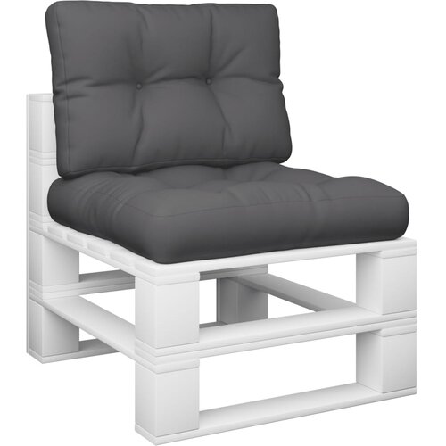  Jastuci za palete 2 kom antracit od tkanine Antracitno siva 60 x 60 x 12 cm Slike