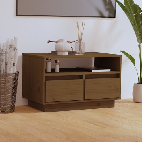 Furnova TV omarica medeno rjava 60x35x71 cm trdna borovina, (21924273) Slike