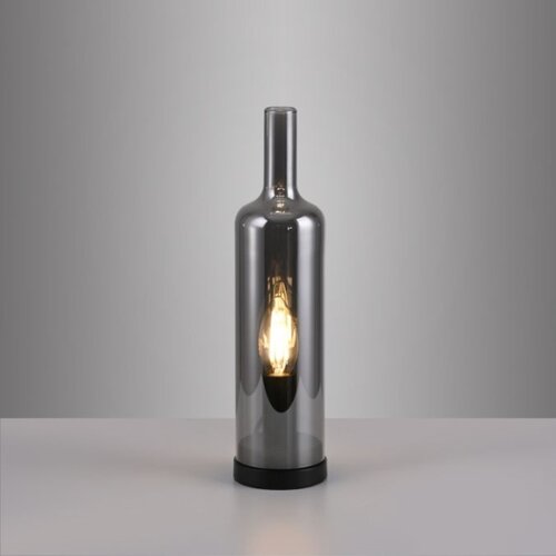 Just LIGHT. 14006-25 - Stona lampa BOTTLE 1xE14/25W/230V crna/zadimljena Slike