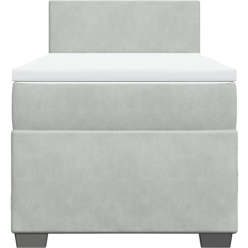 Box spring krevet s madracem svjetlosivi 80 x 200 cm bar&amp;scaron;unasti Slike