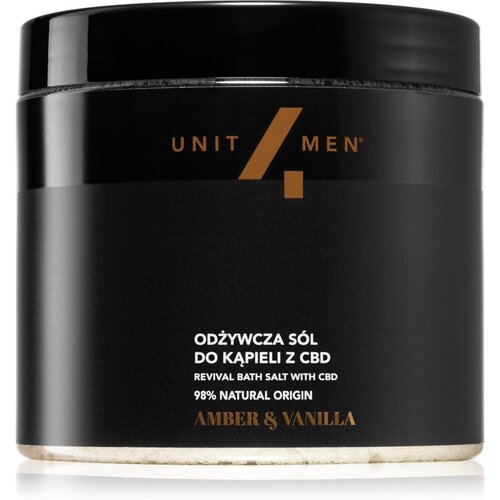 Unit4Men Bath Salt Amber & Vanilla sol za kopel s konopljinim oljem 700 g Cene