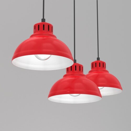  Visilica na sajli SVEN 3xE27/15W/230V crvena Slike