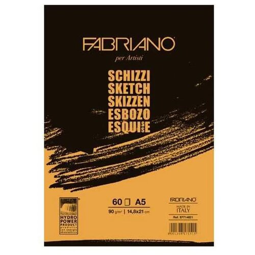 Fabriano blok 1264 sketch 14,8x21 (a5) 90g 60l pale ivory spiralni long side 19100634 Cijene