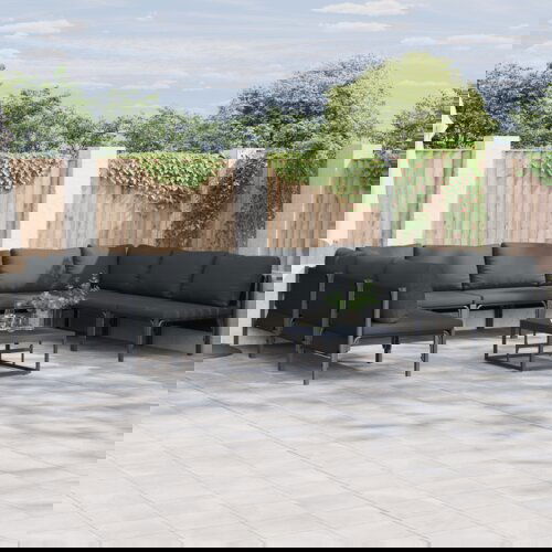  Sjedeća garnitura za vrt 9 pcs Antracit Čelik Cene