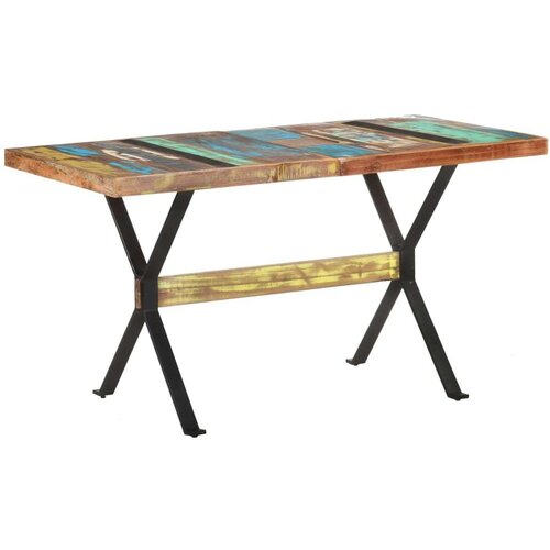 Blagovaonski stol 140 x 70 x 76 cm od masivnog obnovljenog drva Cijene