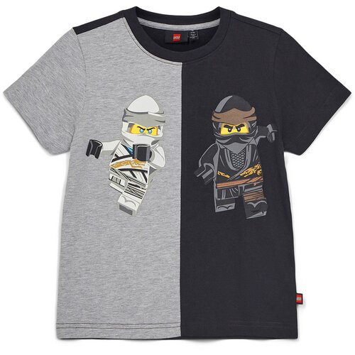 Lego NINJAGO majica kratkih rukava, melirano siva - 140 Cene