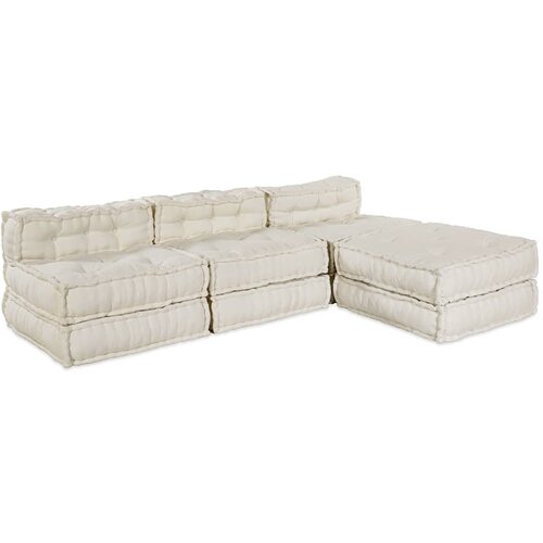 vidaXL Modularni kavč 4 pcs krema 70 x 70 x 56 cm blago Cene