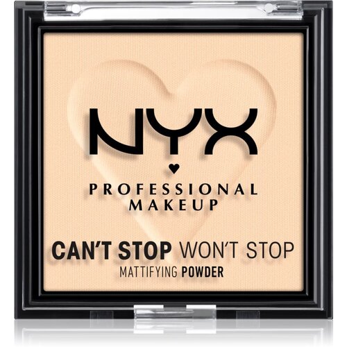 NYX Professional Makeup Can&amp;#039;t Stop Won&amp;#039;t Stop Mattifying Powder matirajoči puder odtenek 01 Fair 6 g Slike