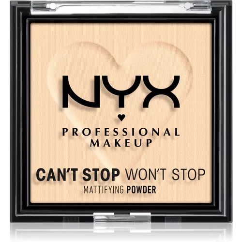 NYX Professional Makeup Can't Stop Won't Stop Mattifying Powder matirajoči puder odtenek 01 Fair 6 g