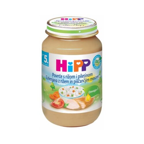 Hipp Ka&scaron;ica Zelenjava z rižem in BIO pi&scaron;čančjim mesom 190 g Cene