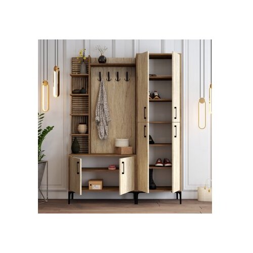 Hanah home cipelarnik sa čivilukom viyana da walnut travertine Slike