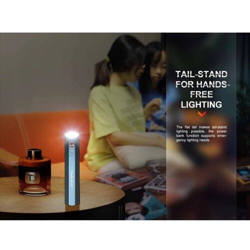 Fenix ecpblck - led punjiva baterijska lampa sa powerbankom (usb), IP68, 1600 lm, do 504 h, crna Slike