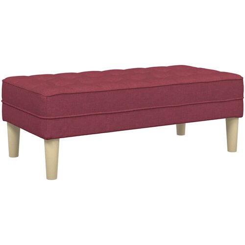  Klupa s jastukom Vinska crvena 113 x 57 x 39 cm tkanina Slike