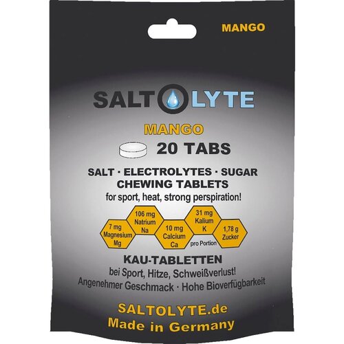 SALTOLYTE Žvečljive tablete s soljo in elektroliti - Mango Slike