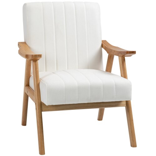 Nesta Oblazinjen lounge fotelj z naslonjali za roke, žametni videz, skandinavski dizajn, krem, 68x74x82 cm, udoben stol, (5000493852) Cene